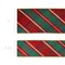 LaRibbons 4" - 2 1/2" Wired Dupioni Ribbon | Red/Green/Gold Plaid Bias Cut w/ Double-Fused Gold Backing | 10 Yard Roll